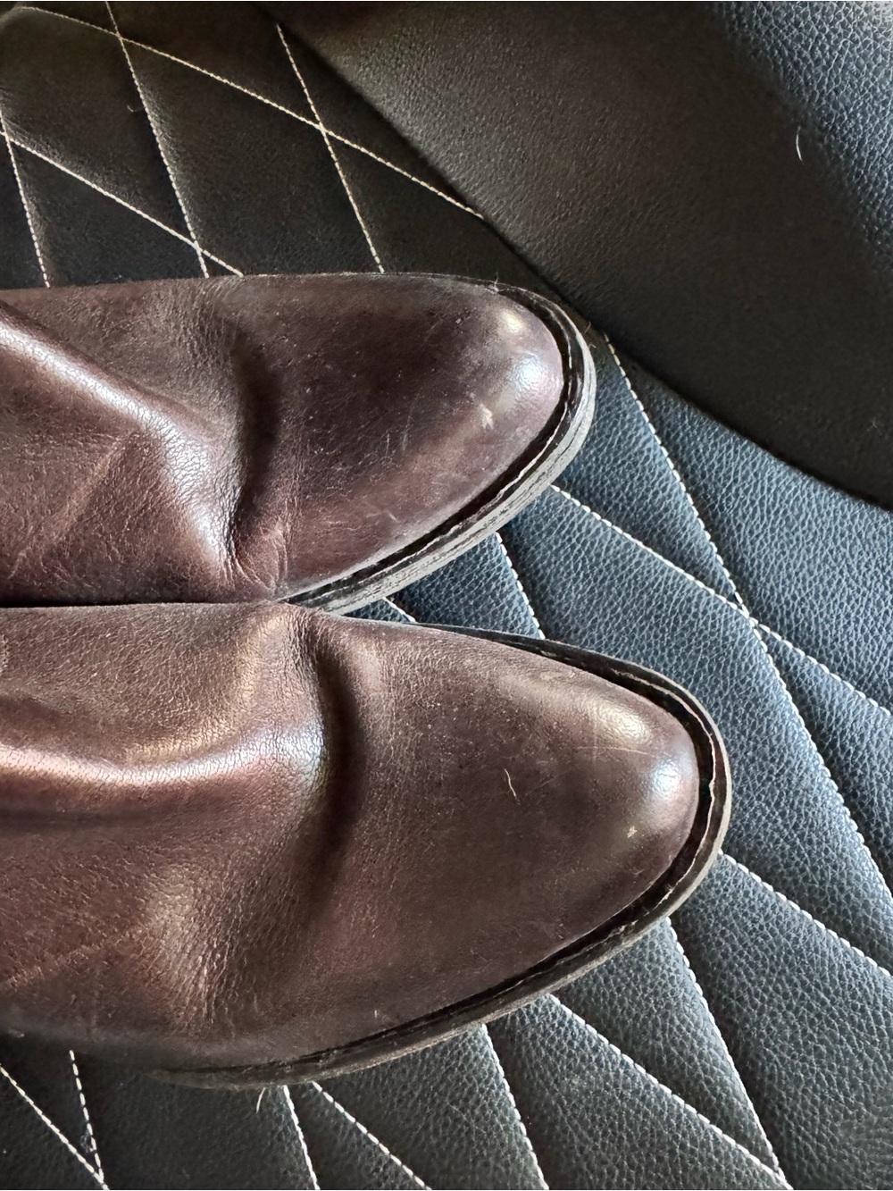 Born Two-Tone Brown Suede & Leather Western Heeled Boots - Picture 5 of 11